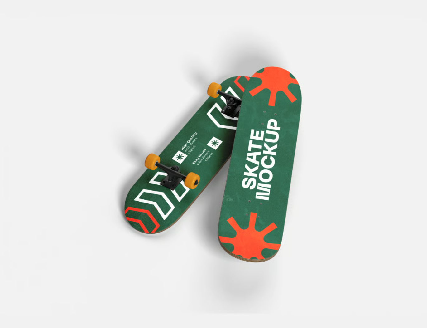 PS样机素材滑板模板Skateboard Mockup 3D展示效果品牌包装必备电商主图神器Skateboard Mockup-果觅网