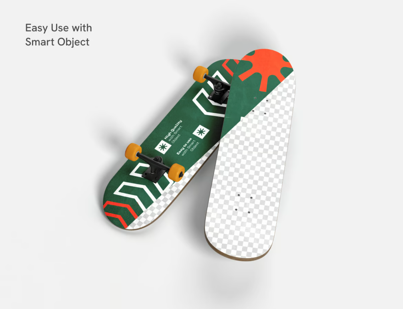 PS样机素材滑板模板Skateboard Mockup 3D展示效果品牌包装必备电商主图神器Skateboard Mockup-果觅网