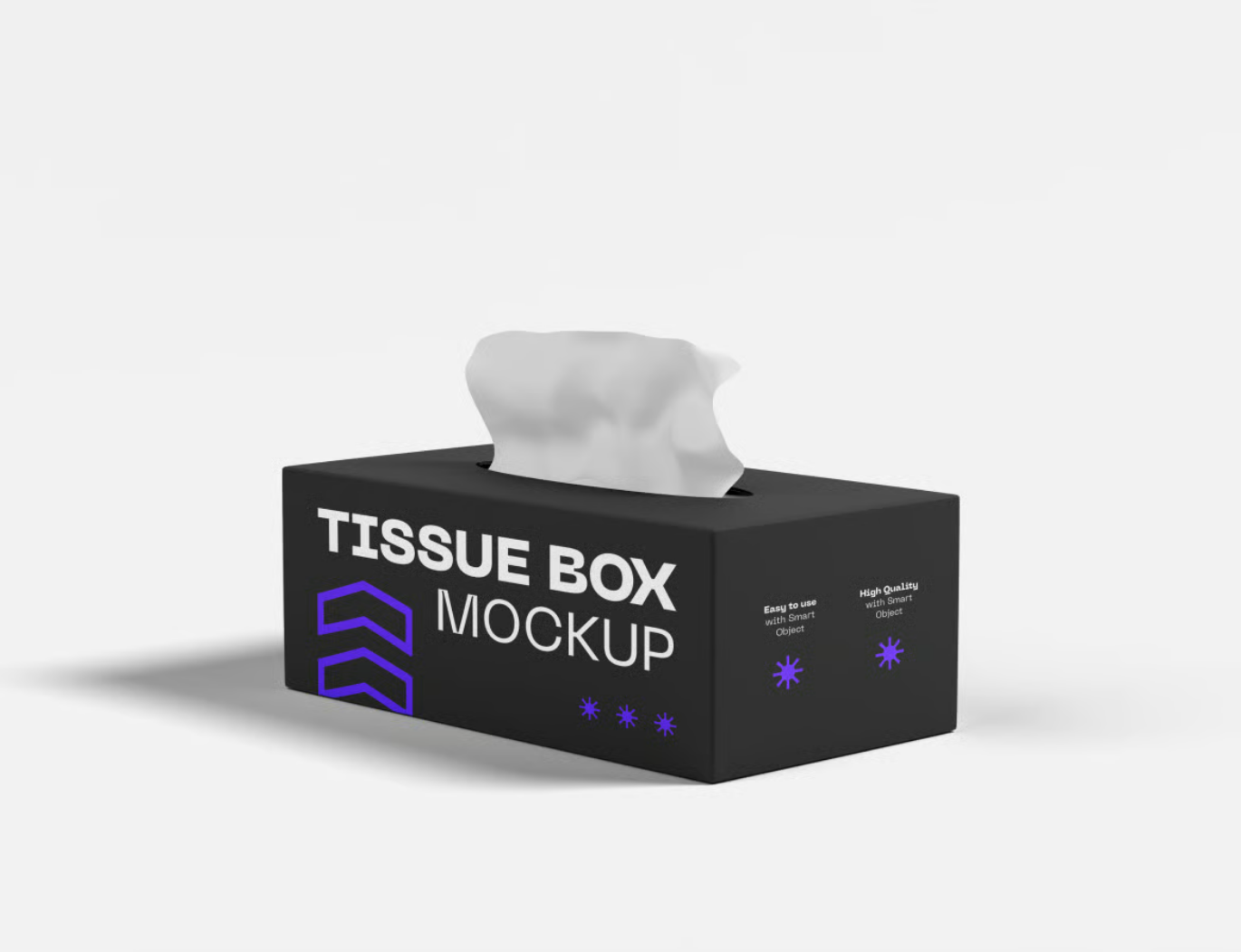 高端质感3D立体Tissue Box样机可编辑分层PSD源文件Tissue Box Mockup-果觅网