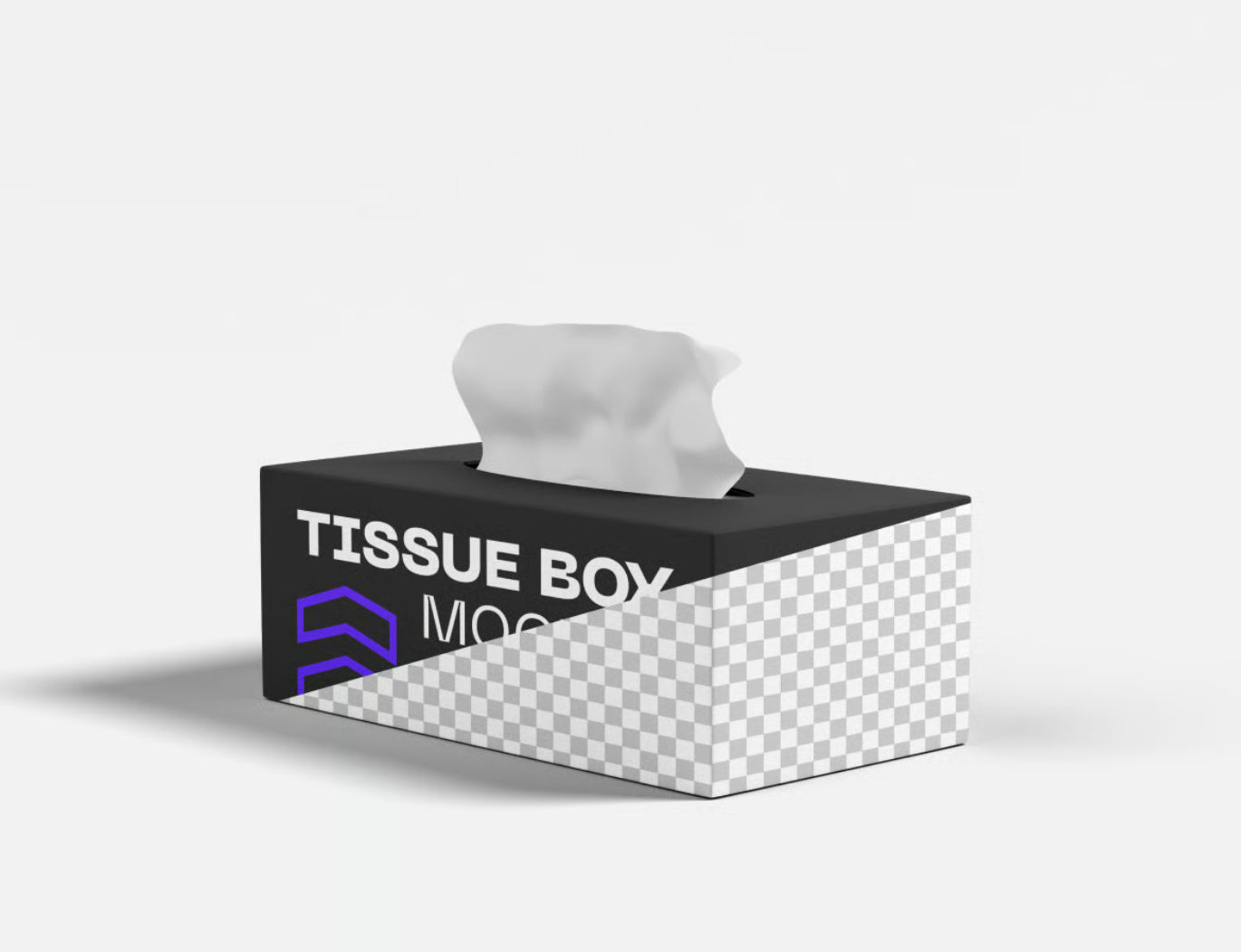 高端质感3D立体Tissue Box样机可编辑分层PSD源文件Tissue Box Mockup-果觅网