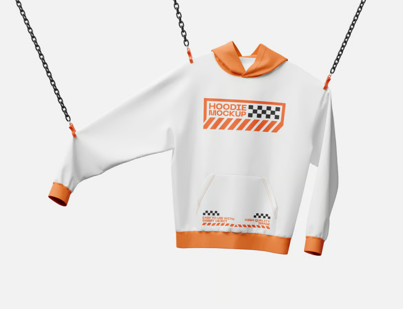 2025新款连帽卫衣PSD样机3D立体展示分层模板可换色高清分辨率Hoodie Mockup-果觅网