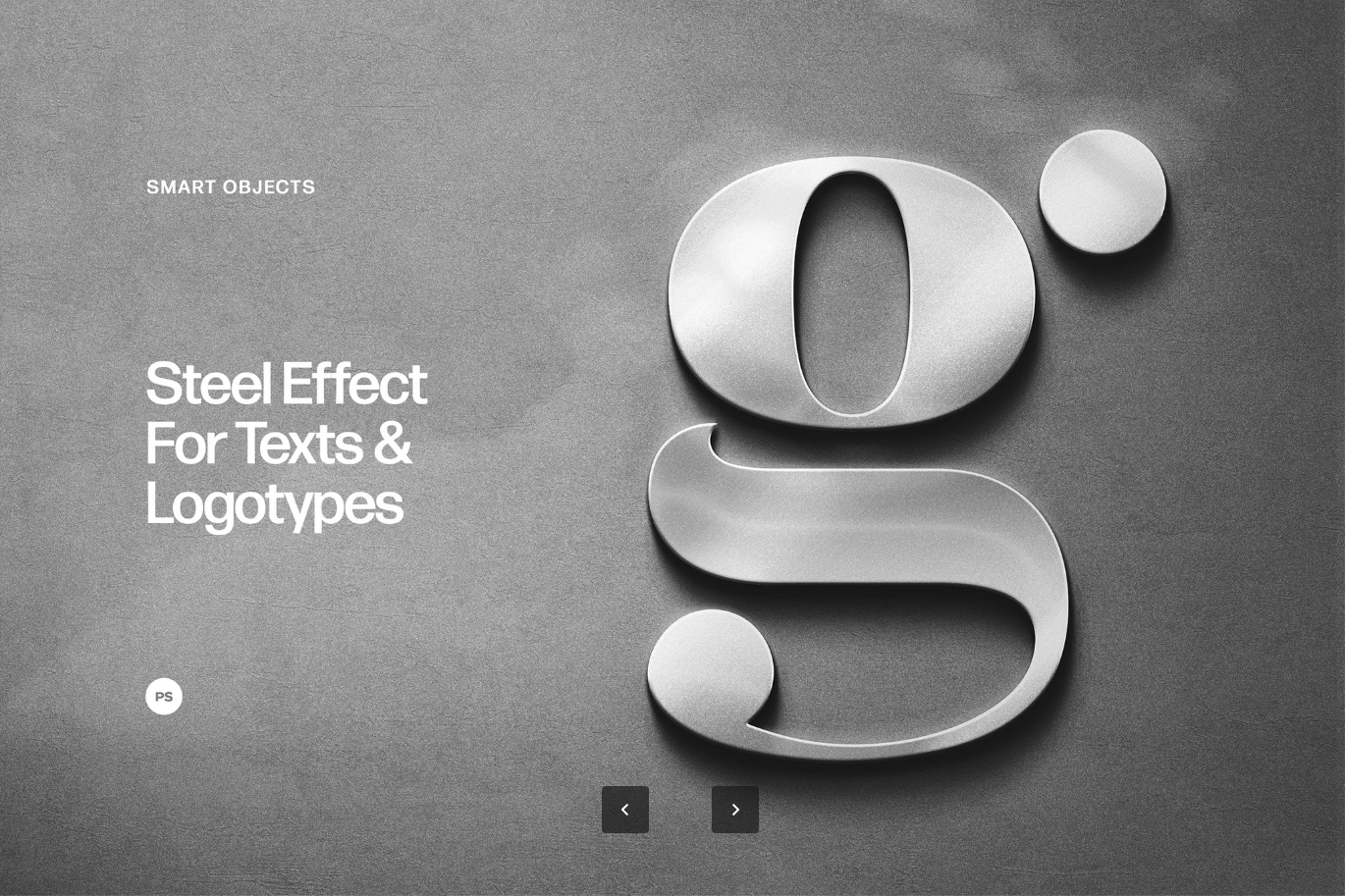 G6901 高端大气PS动作一键生成金属质感钢铁效果文字LOGO设计Steel Effect for Texts & Logotypes