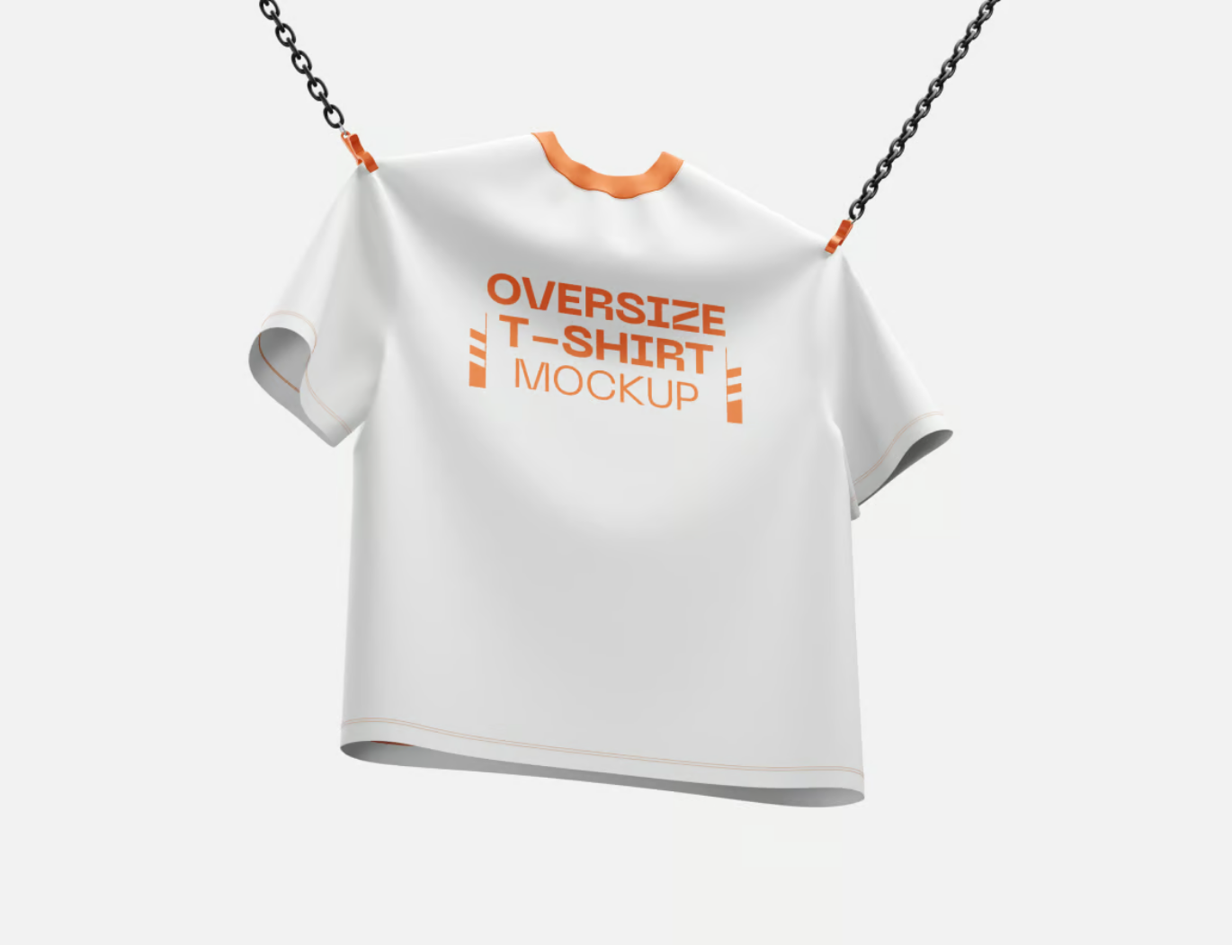 Oversize T恤PSD样机模板宽松版型服装展示设计素材高清分层mockupOversize T-Shirt Mockup-果觅网