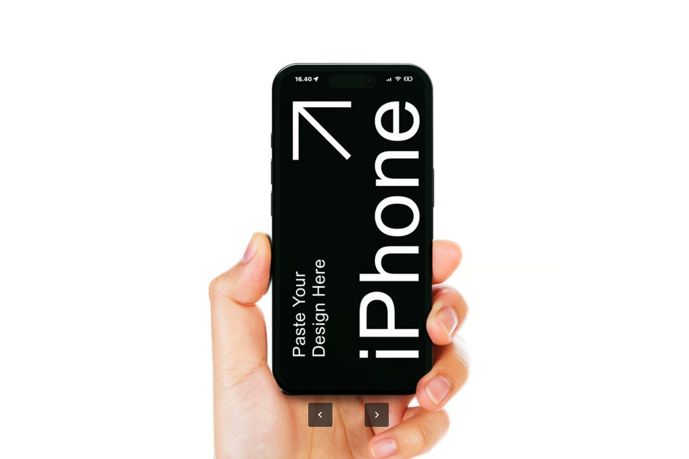 iPhone16样机PSD分层素材4K高清手机模型设计师必备UI展示模板iPhone 16 - Hand Mockup-果觅网