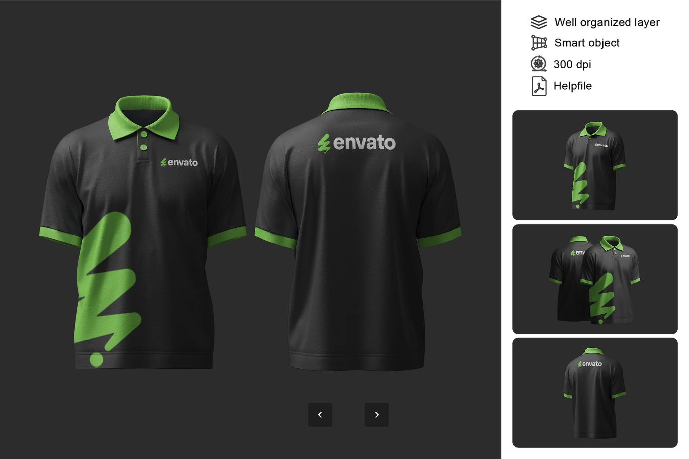 G6915 2025新款PSD分层可编辑Polo衫Mockup高清立体感服装设计模板Polo Shirt Mockup