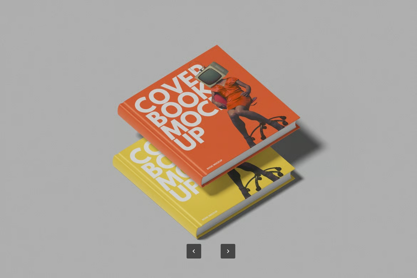 方形书籍PS样机高清分层可编辑设计素材300dpi智能对象模板Square Book Mockup-果觅网