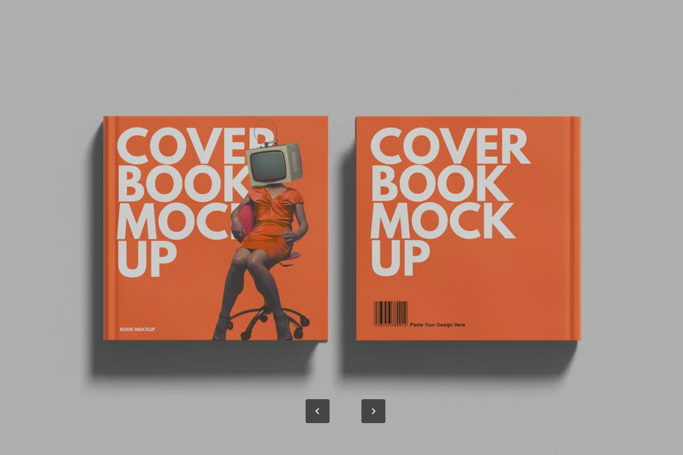 方形书籍PS样机高清分层可编辑设计素材300dpi智能对象模板Square Book Mockup-果觅网
