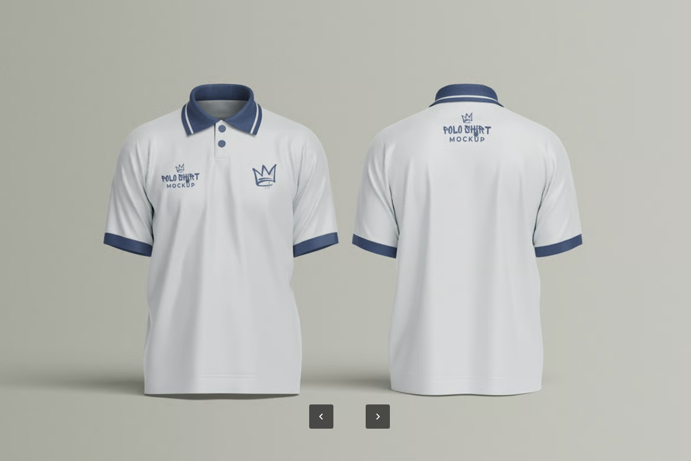 PS样机Polo衫T恤模板高清可编辑分层文件服装设计素材Polo Shirt Mockup-果觅网