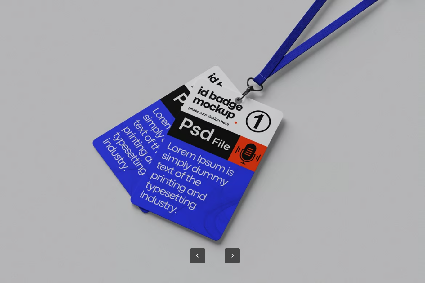PS分层可编辑ID卡工牌样机企业VI设计高清素材设计师必备模板文件ID Badge Mockup-果觅网