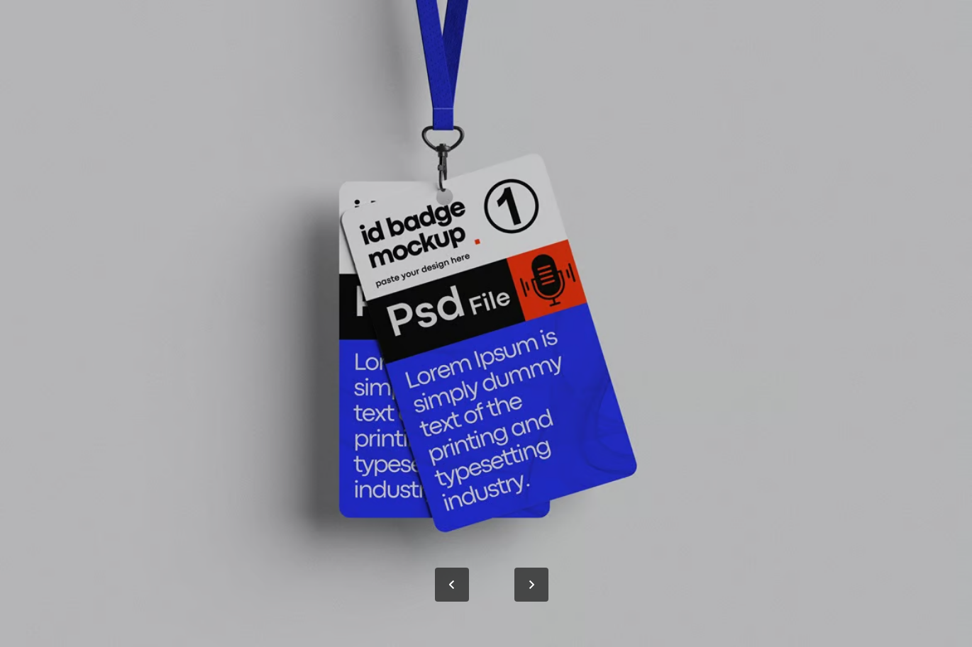 PS分层可编辑ID卡工牌样机企业VI设计高清素材设计师必备模板文件ID Badge Mockup-果觅网