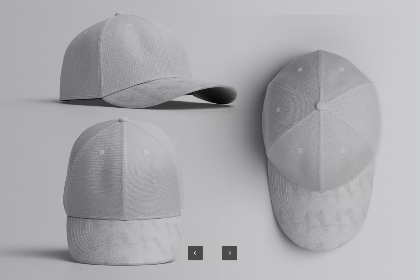 高端可编辑Cap样机PSD模板4K智能对象分层设计品牌展示3D立体多角度Cap Mockup-果觅网