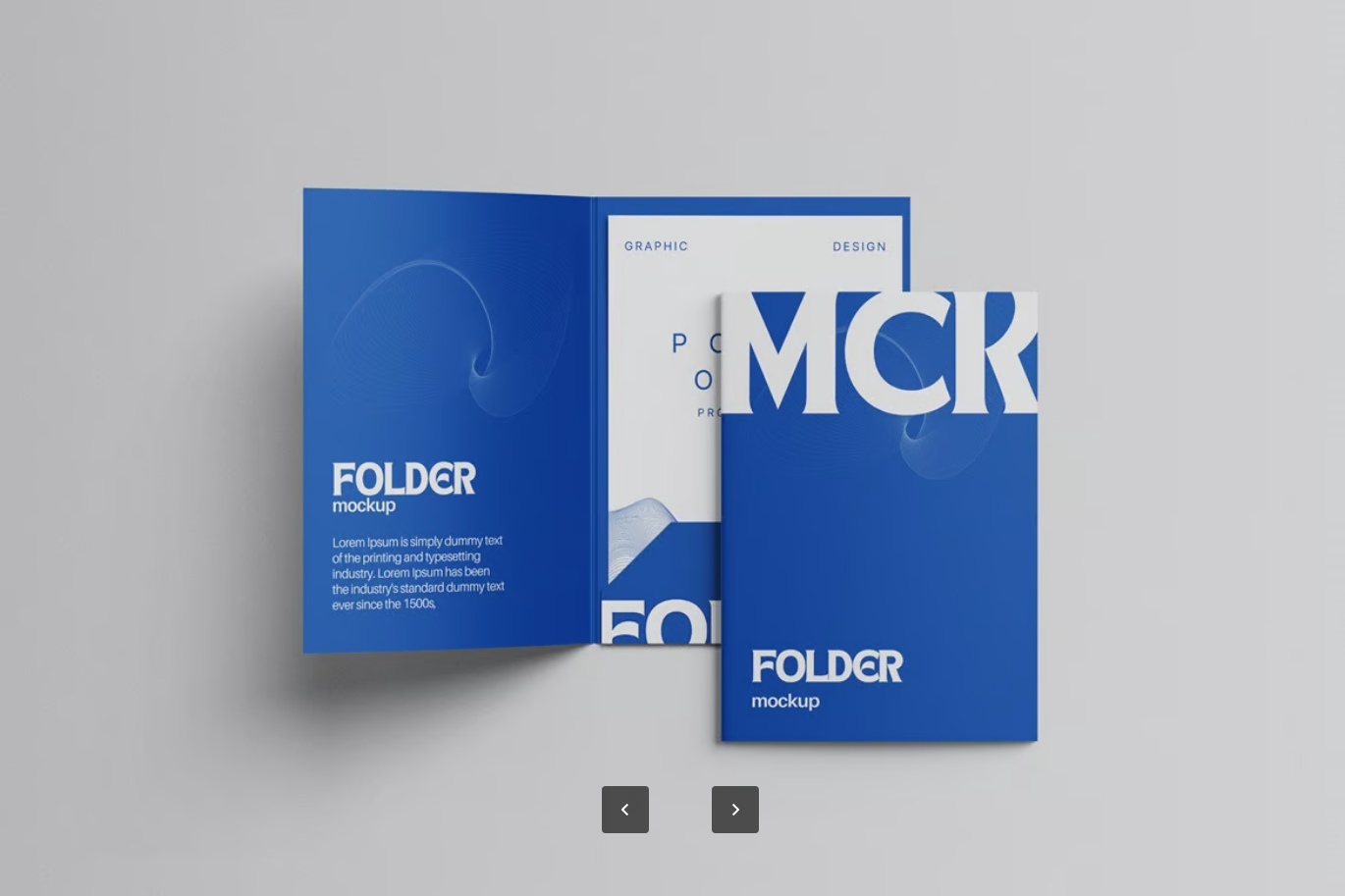高端分层可编辑PSD文件夹样机品牌展示电商设计素材PS智能对象mockupFolder Mockup-果觅网