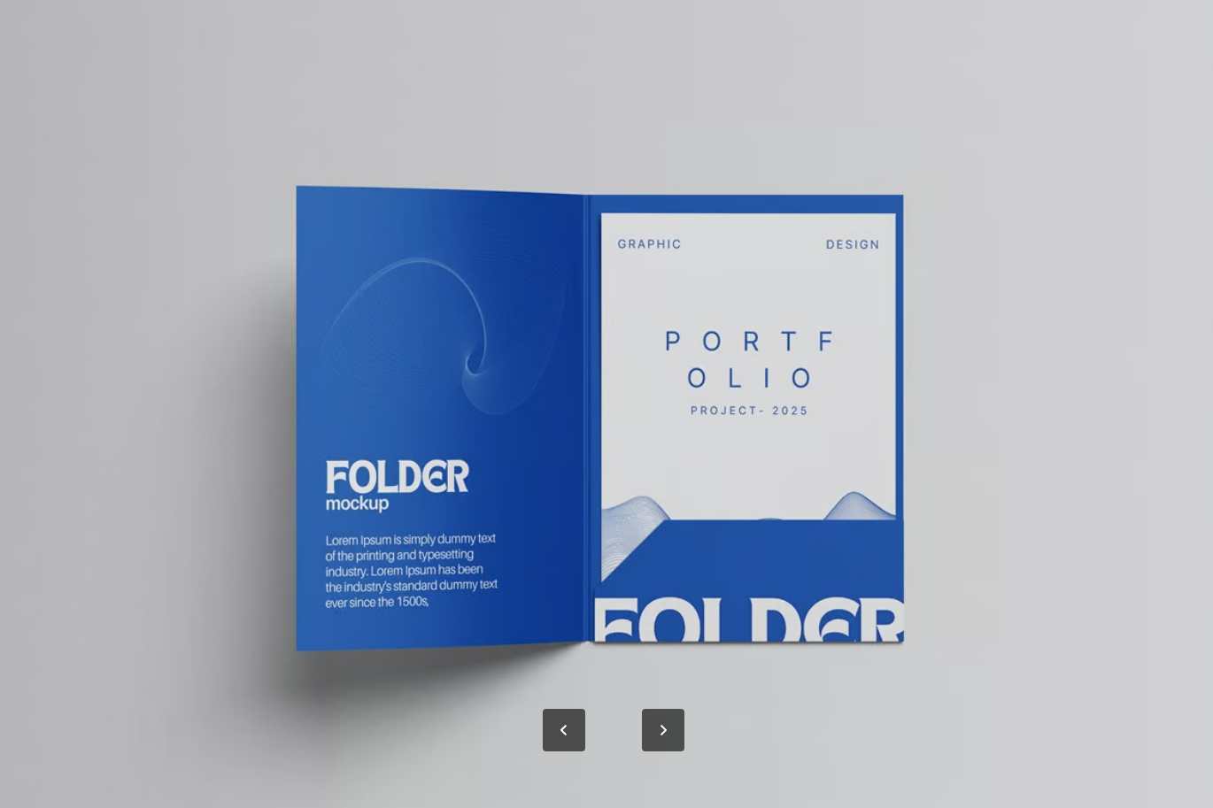高端分层可编辑PSD文件夹样机品牌展示电商设计素材PS智能对象mockupFolder Mockup-果觅网