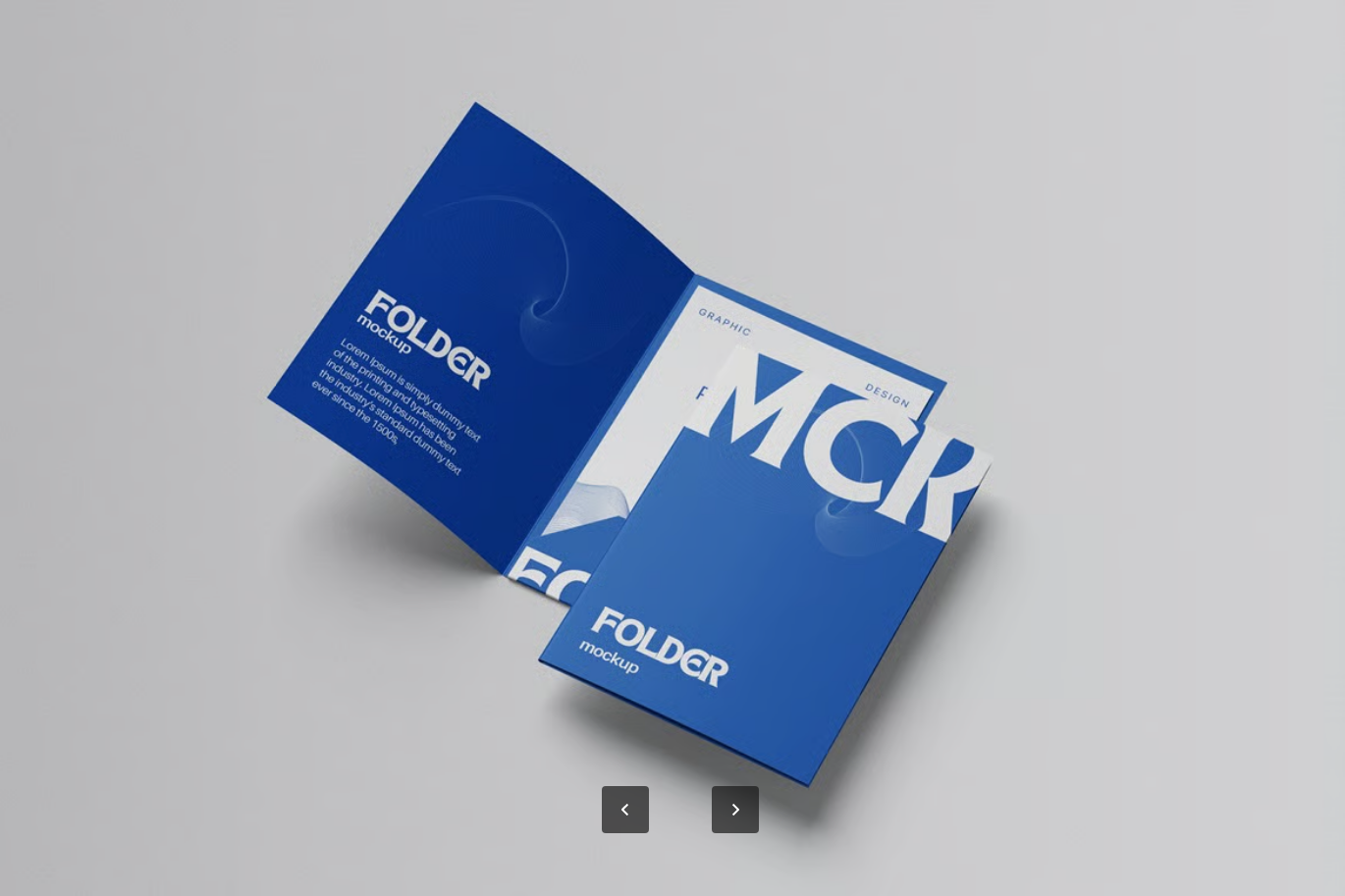 高端分层可编辑PSD文件夹样机品牌展示电商设计素材PS智能对象mockupFolder Mockup-果觅网