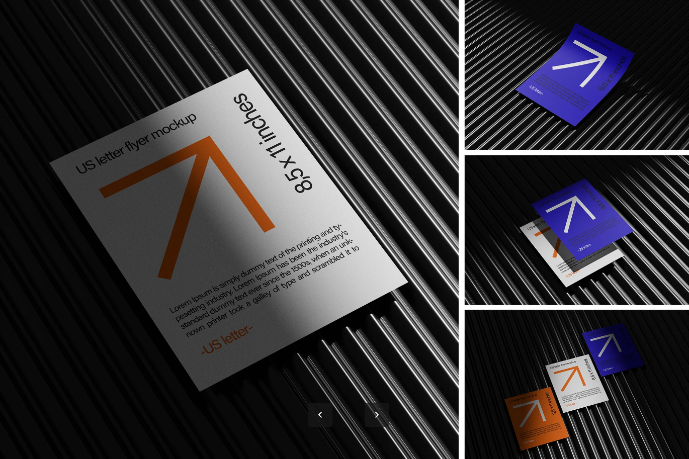 G6926 US Letter标准尺寸PSD分层样机 宣传单印刷设计可编辑模板源文件US Letter Flyer Mock-Up