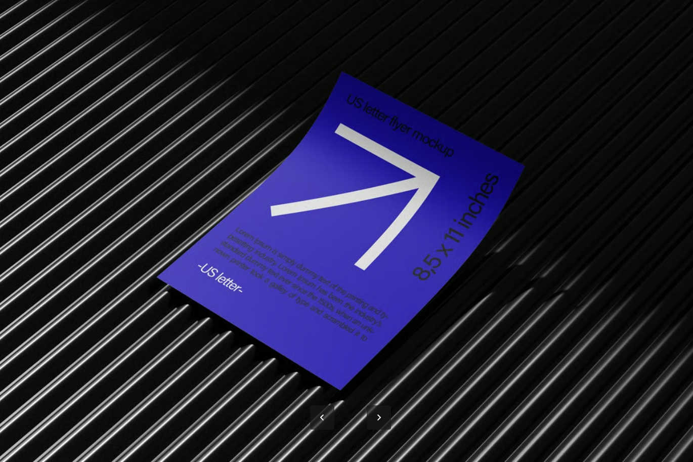 US Letter标准尺寸PSD分层样机 宣传单印刷设计可编辑模板源文件US Letter Flyer Mock-Up-果觅网