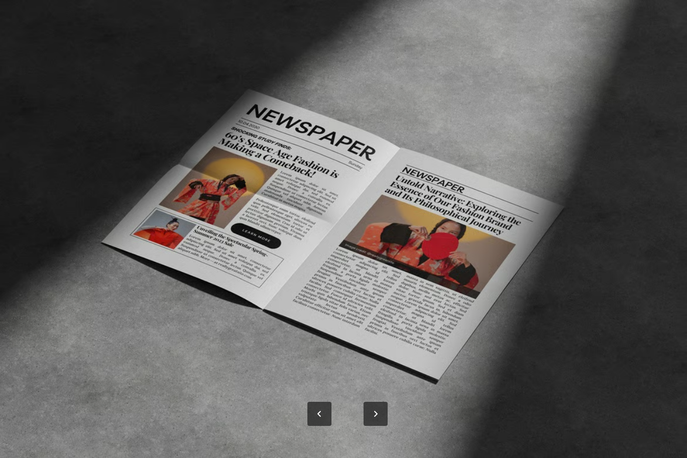 PS样机Newspaper Mockup可编辑报纸模板分层设计高清印刷效果展示素材Newspaper Mockup-果觅网