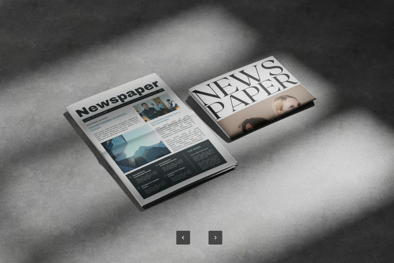 PS样机Newspaper Mockup可编辑报纸模板分层设计高清印刷效果展示素材Newspaper Mockup-果觅网
