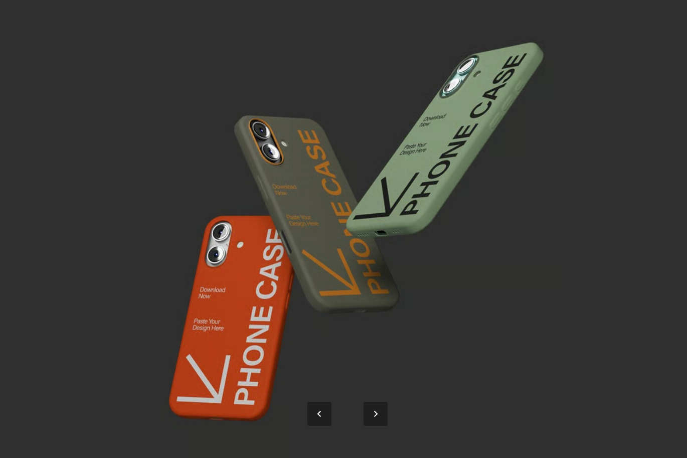 iPhone16手机壳3D立体样机PSD分层素材高清分辨率可替换设计模板iPhone 16 Case Mockup-果觅网