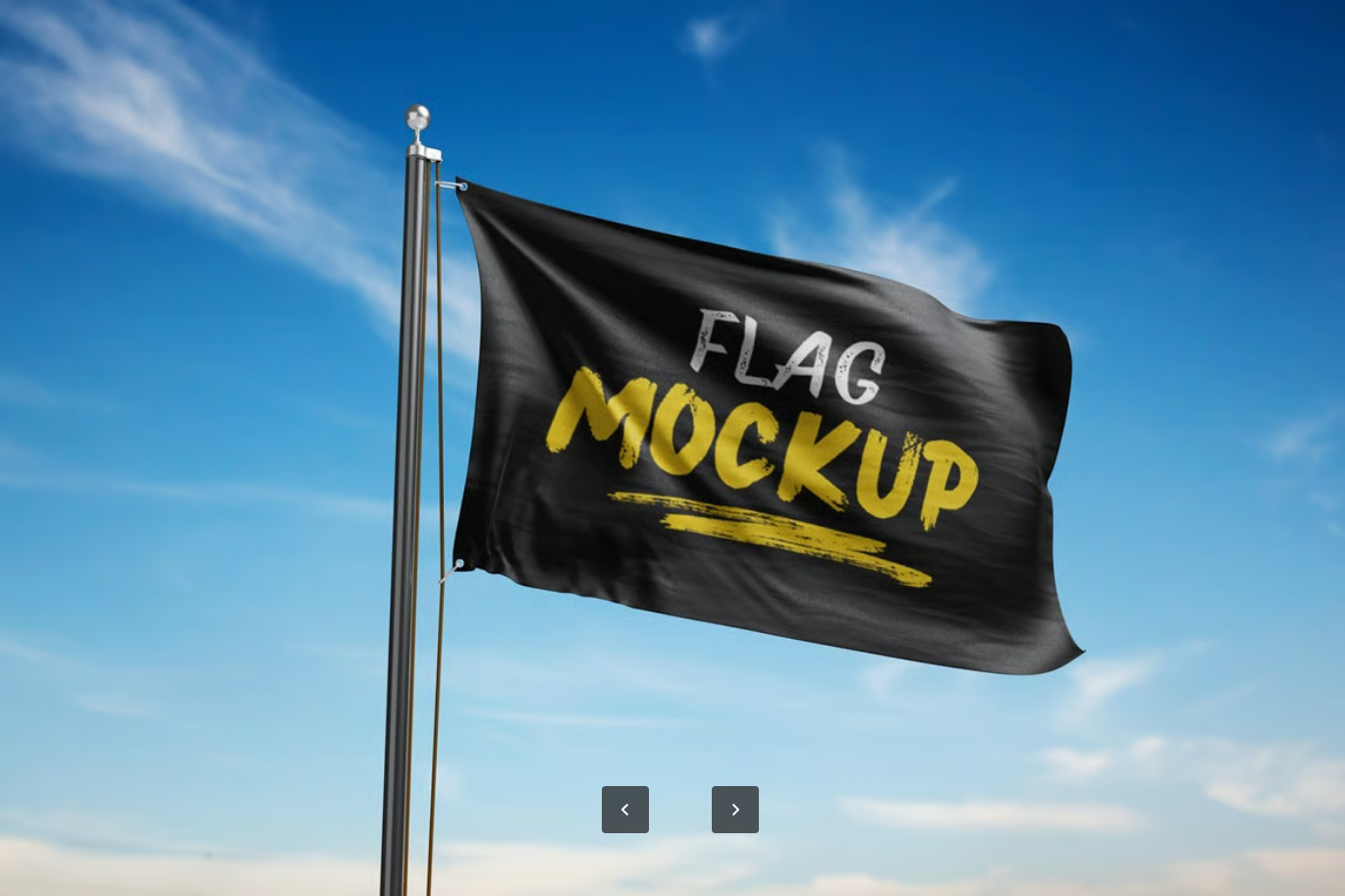 PS样机Flag Mockup旗帜模板广告设计展示效果高清分层可编辑素材Flag Mockup-果觅网