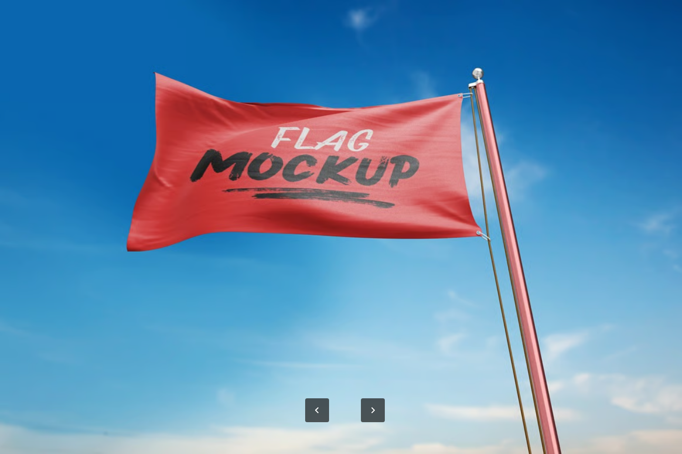 PS样机Flag Mockup旗帜模板广告设计展示效果高清分层可编辑素材Flag Mockup-果觅网