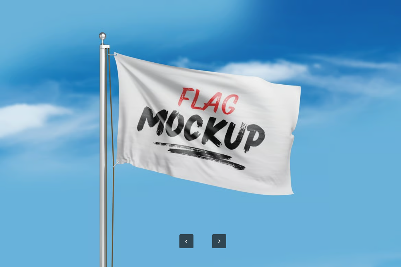 PS样机Flag Mockup旗帜模板广告设计展示效果高清分层可编辑素材Flag Mockup-果觅网