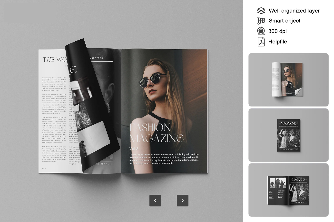 G6934 高端杂志样机PSD分层可编辑2025新款立体展示MOCKUP设计素材模板Magazine Mockup