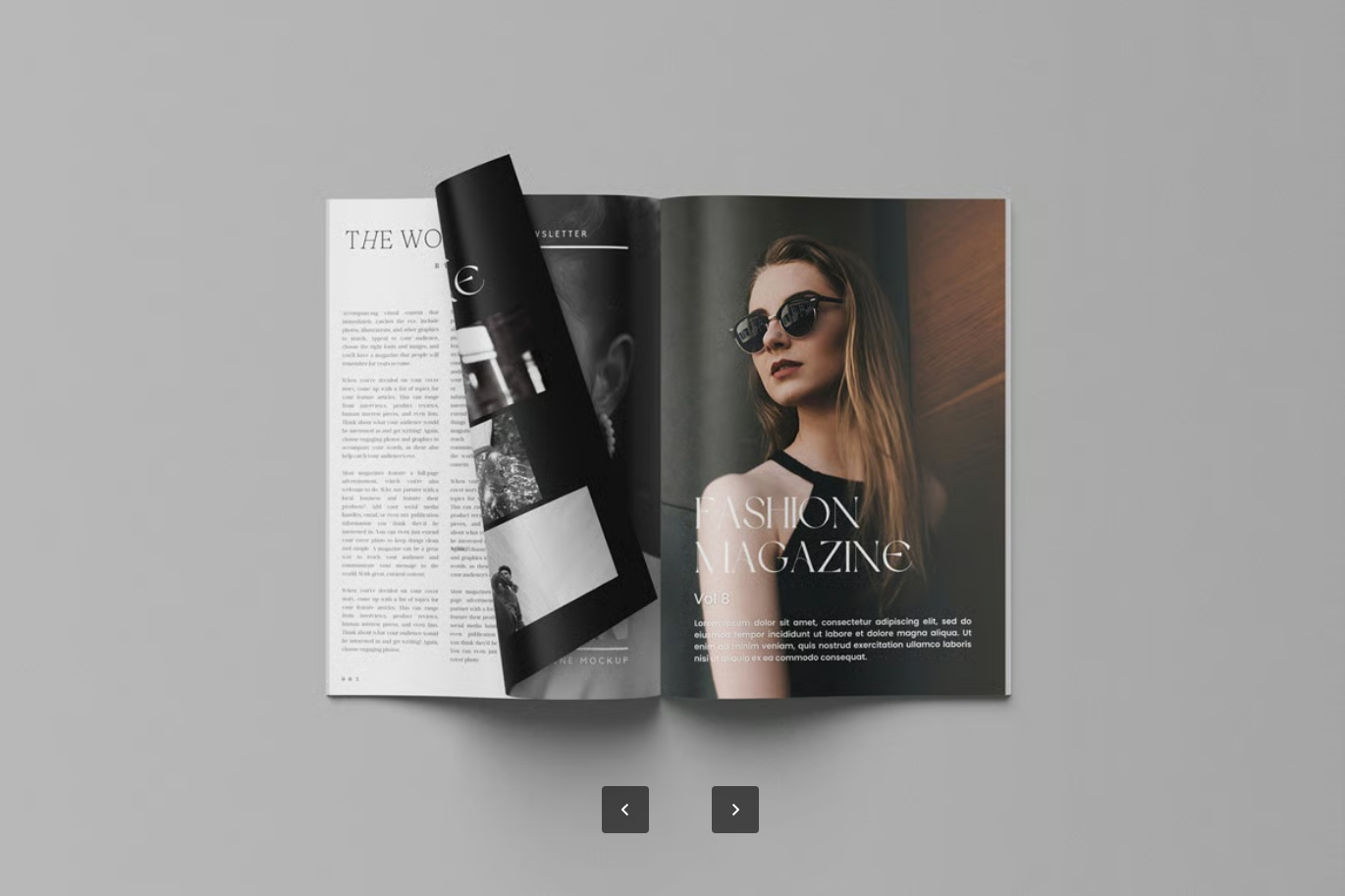 高端杂志样机PSD分层可编辑2025新款立体展示MOCKUP设计素材模板Magazine Mockup-果觅网