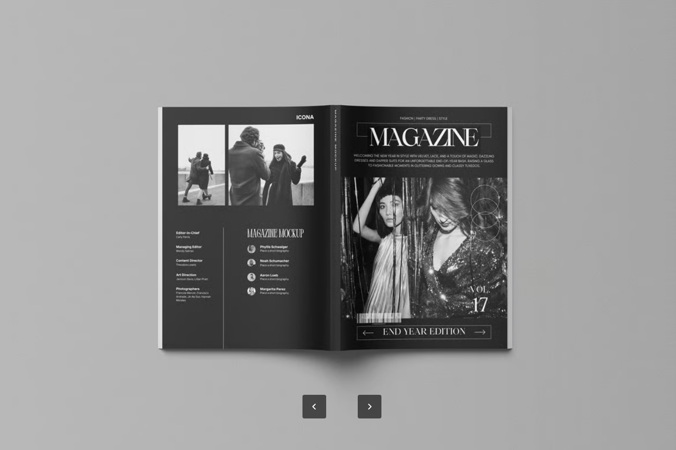 高端杂志样机PSD分层可编辑2025新款立体展示MOCKUP设计素材模板Magazine Mockup-果觅网