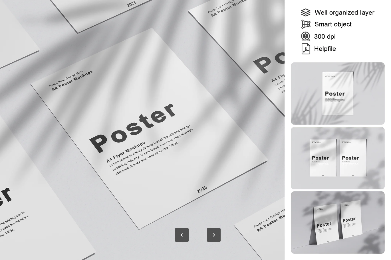 G6935 PS样机海报传单设计高清可编辑分层设计师必备素材模板Poster   Flyer Mockups