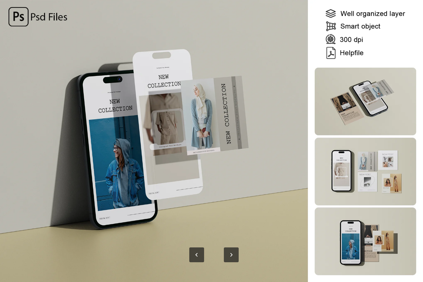 G6940 2025新款分层PSD格式InstagramPost样机高清可编辑社交媒体设计模板Instagram Post Mockup