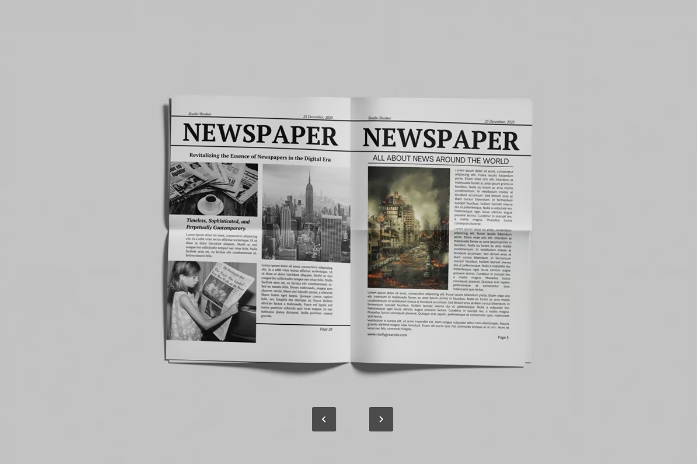 PS样机报纸模板可编辑分层Newspaper Mockup设计师必备真实印刷效果Newspaper Mockup-果觅网