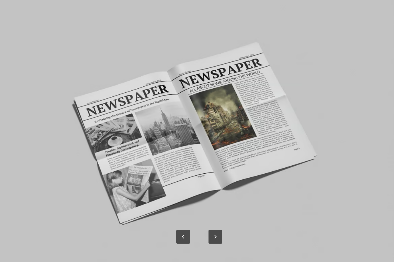 PS样机报纸模板可编辑分层Newspaper Mockup设计师必备真实印刷效果Newspaper Mockup-果觅网