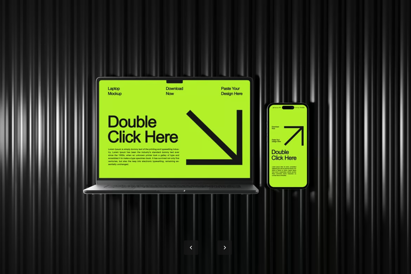 PS分层样机笔记本手机3D展示高清可编辑模板设计师必备素材Laptop And Phone Mockup-果觅网