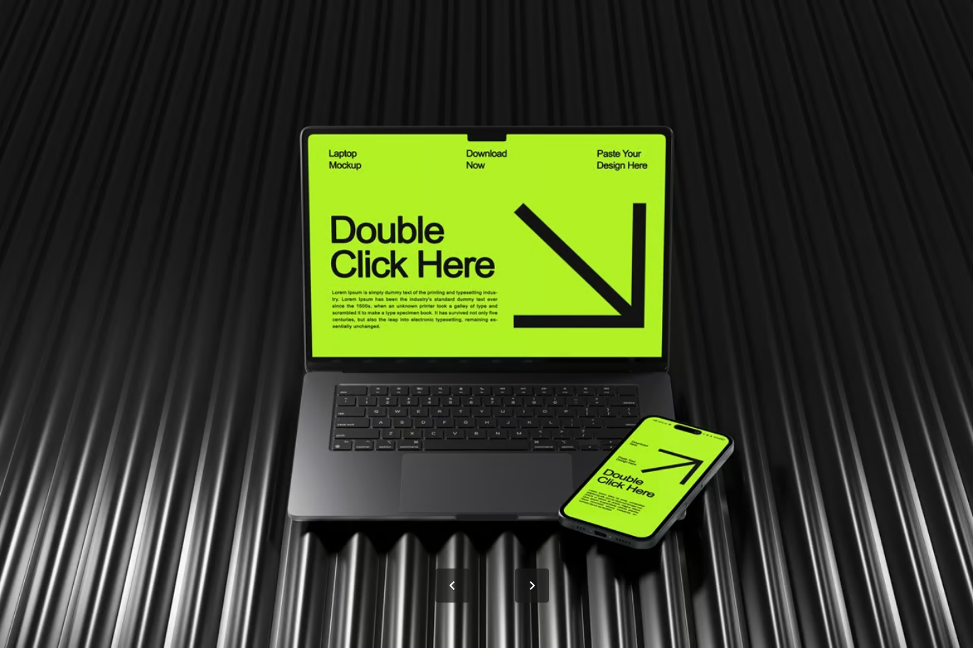 PS分层样机笔记本手机3D展示高清可编辑模板设计师必备素材Laptop And Phone Mockup-果觅网