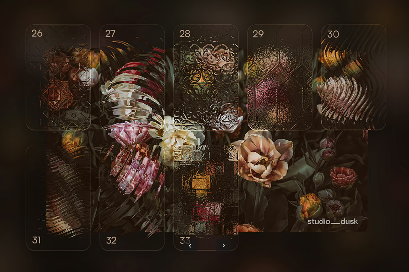 Refracto 33 PS插件玻璃效果设计素材透明质感创意纹理平面视觉特效Refracto 33 Patterned Glass Effects-果觅网