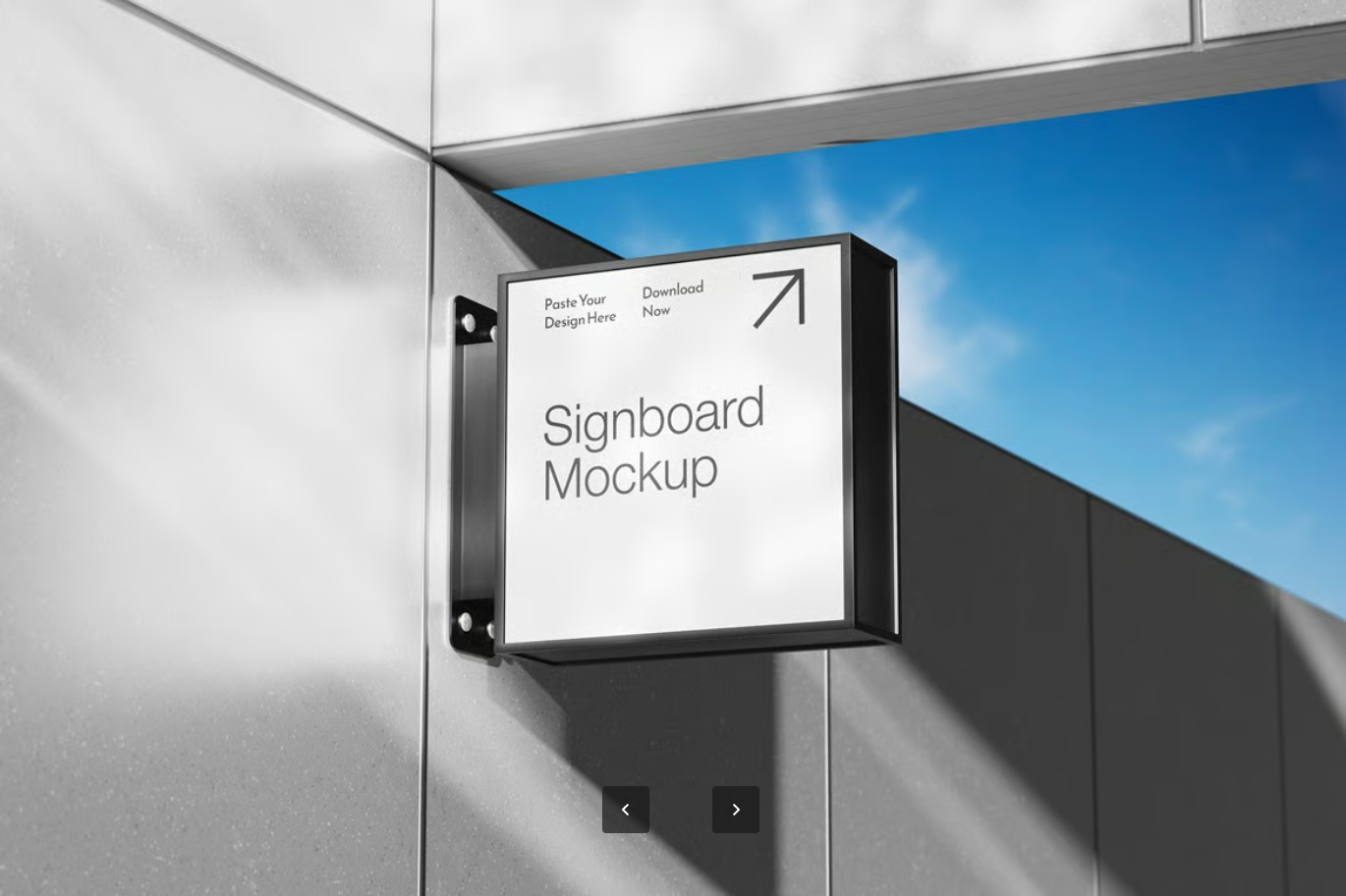 PSD分层广告牌样机智能对象3合1套装高分辨率4500x3000px设计模板Sign Board Mockup-果觅网