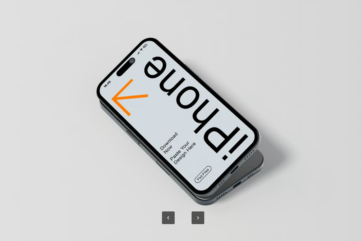iPhone样机智能对象分层PSD高分辨率4500x3000px可换背景设计模板iPhone Mockup-果觅网