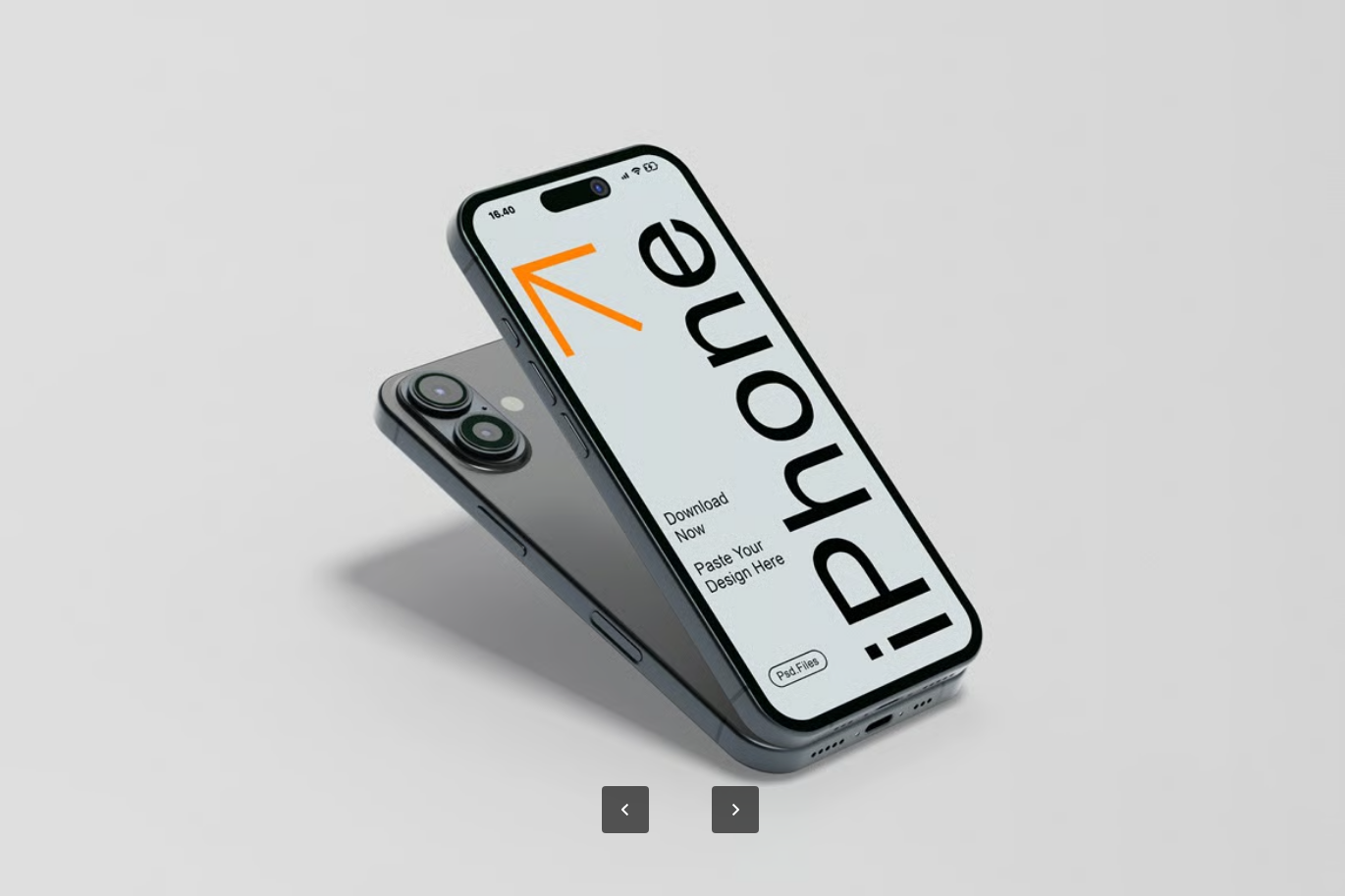 iPhone样机智能对象分层PSD高分辨率4500x3000px可换背景设计模板iPhone Mockup-果觅网
