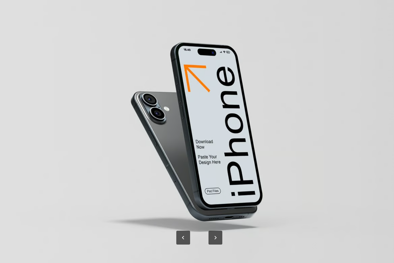 iPhone样机智能对象分层PSD高分辨率4500x3000px可换背景设计模板iPhone Mockup-果觅网