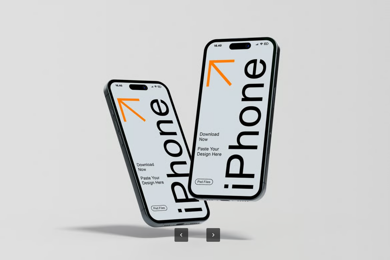 iPhone样机智能对象分层PSD高分辨率4500x3000px可换背景设计模板iPhone Mockup-果觅网