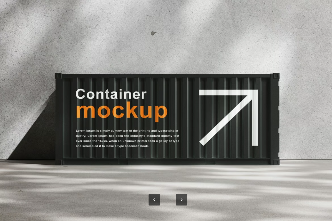 智能对象PSD分层包装样机高分辨率4500x3000设计模板Container Mockup-果觅网