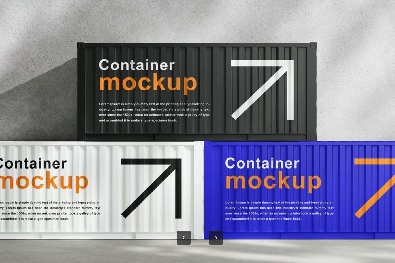 智能对象PSD分层包装样机高分辨率4500x3000设计模板Container Mockup-果觅网