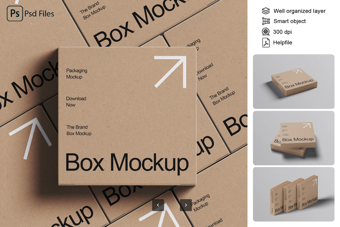 G6985 智能图层方形盒子PSD样机04组高分辨率4500×3000可编辑模板Square Box Mockup