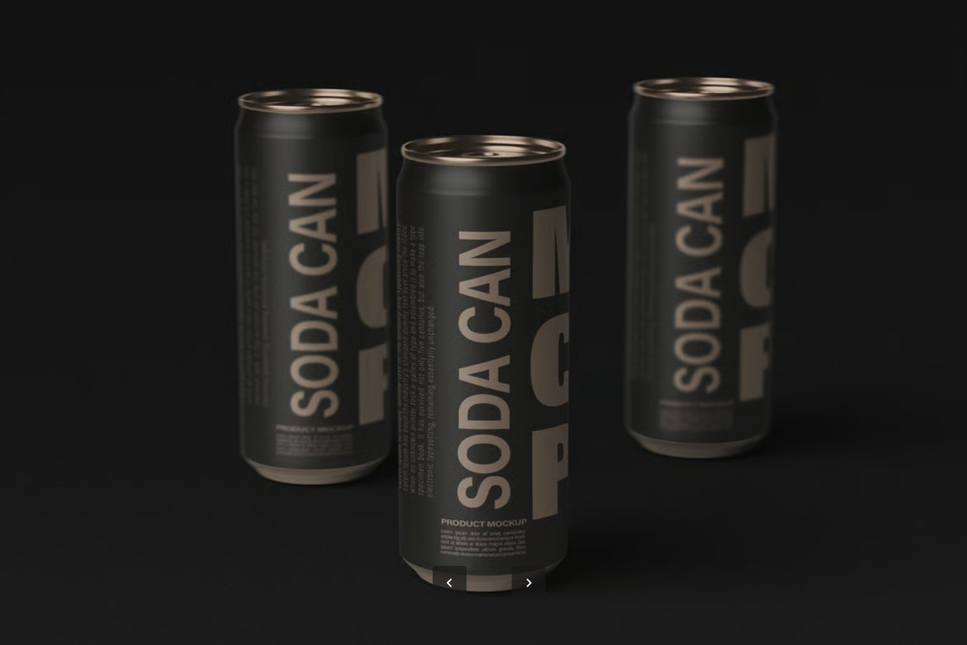 分层PSD样机智能对象4500x3000px高分辨率易编辑可换背景设计模板Soda Can Mockup-果觅网