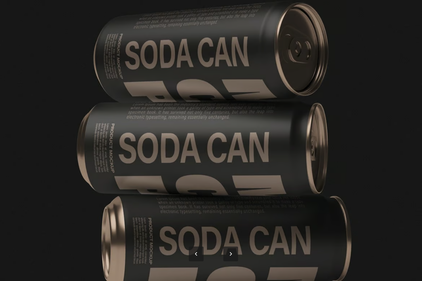 分层PSD样机智能对象4500x3000px高分辨率易编辑可换背景设计模板Soda Can Mockup-果觅网
