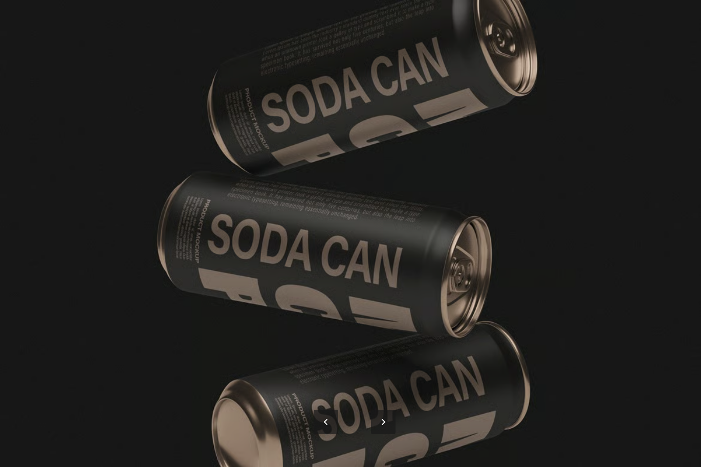 分层PSD样机智能对象4500x3000px高分辨率易编辑可换背景设计模板Soda Can Mockup-果觅网