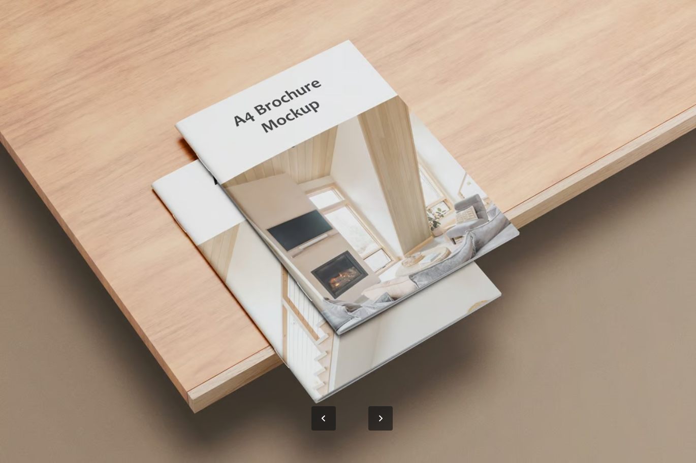 A4折页PSD样机智能对象分层文件高分辨率可编辑背景设计模板A4 Brochure Mockup-果觅网