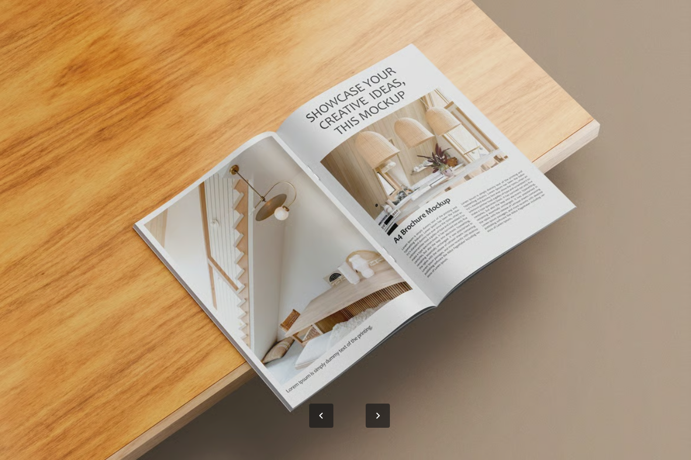 A4折页PSD样机智能对象分层文件高分辨率可编辑背景设计模板A4 Brochure Mockup-果觅网