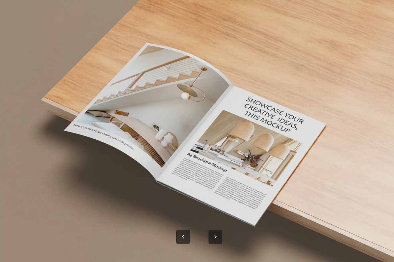 A4折页PSD样机智能对象分层文件高分辨率可编辑背景设计模板A4 Brochure Mockup-果觅网